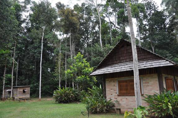 Lodge na reserva de Iwokrama, na Guiana